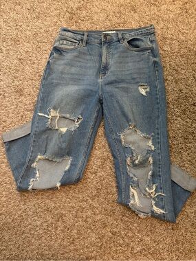 Cello Women's Light Blue Ripped Skinny Jeans